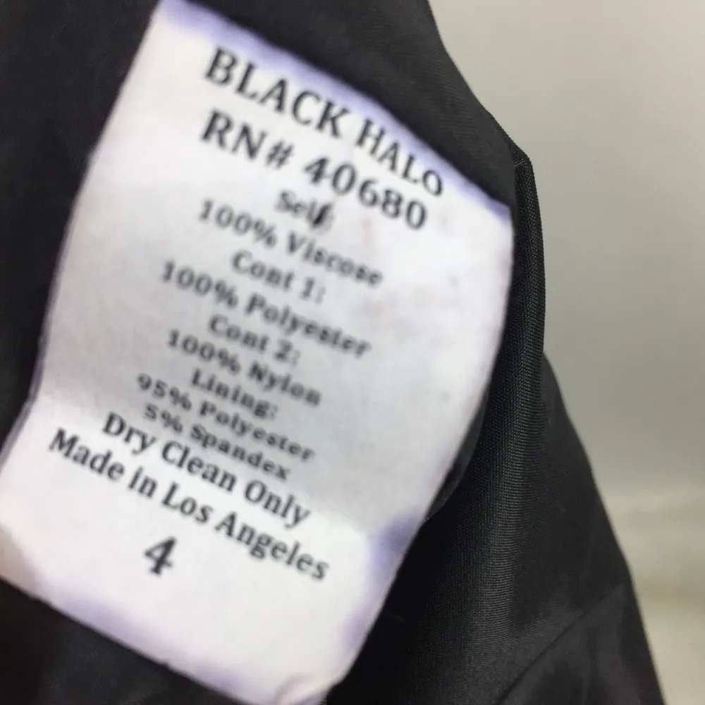 Black Halo Python Print Corset Cut-out Back Dress Size 4 - Image 5