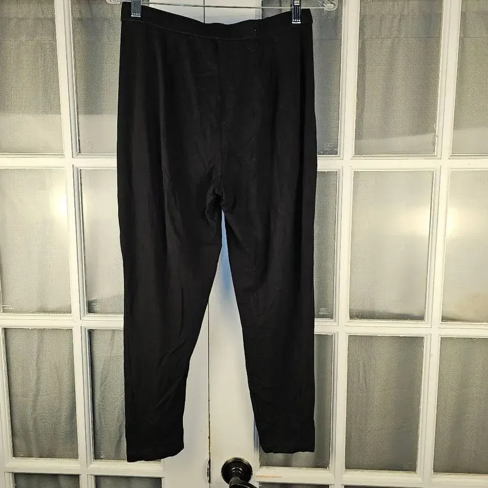Eileen Fisher Petite Womens Black Stretch Pants PS Petite‎ Small - Image 2