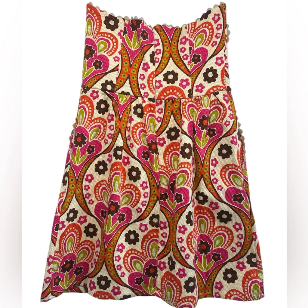 Judith March Retro Floral Strapless Dress - Image 3