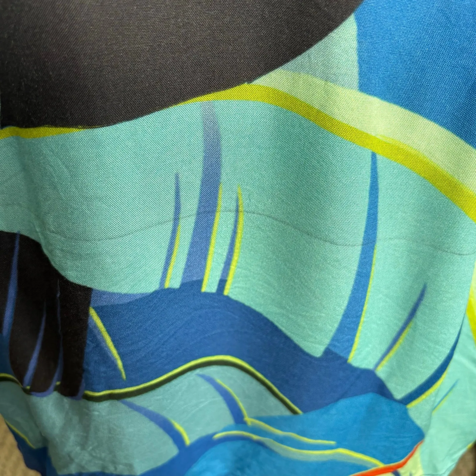 Farm Rio Vacation Toucan Sarong Skirt Tassel Hem Ombre Sunset Wrap Fringe Size P - Image 11