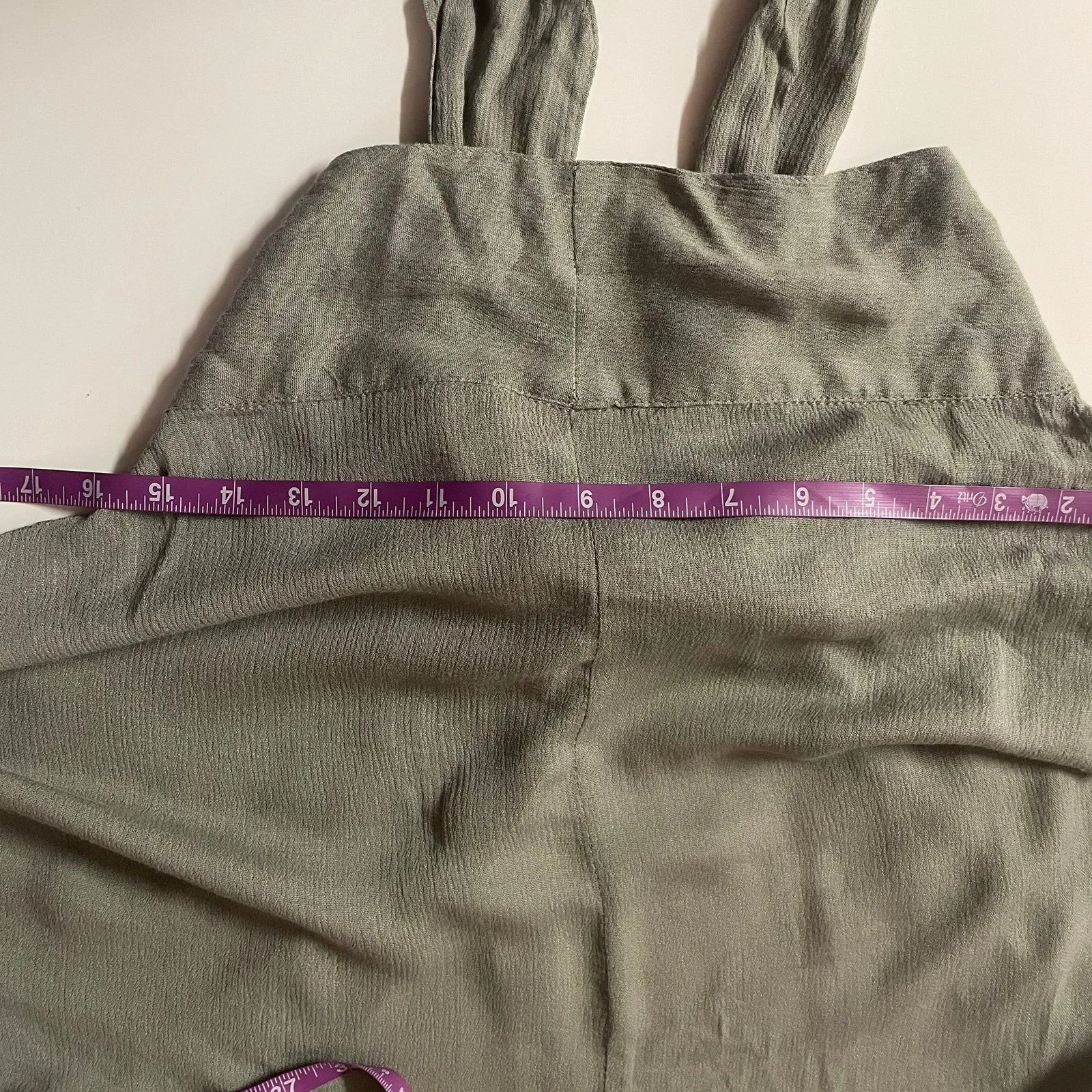 Mustard Seed NWT Sage Green Tie-Front Cropped Top/Cover-Up Size M - Image 6