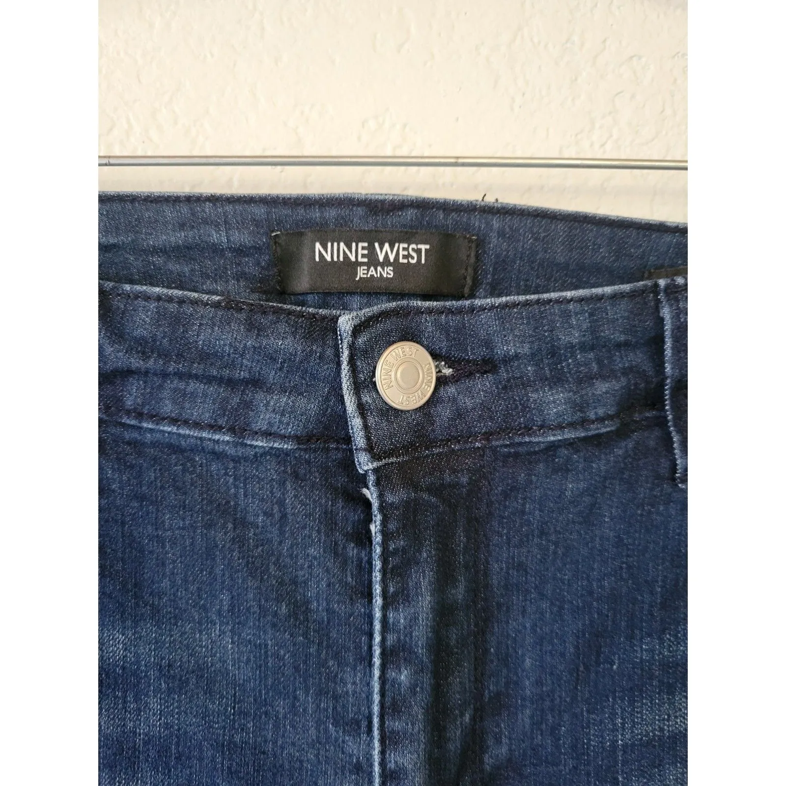 Nine West Jeans Gramercy Skinny Ankle Womens Mid Rise Stretch Blue Jeans Size 14 - Image 7