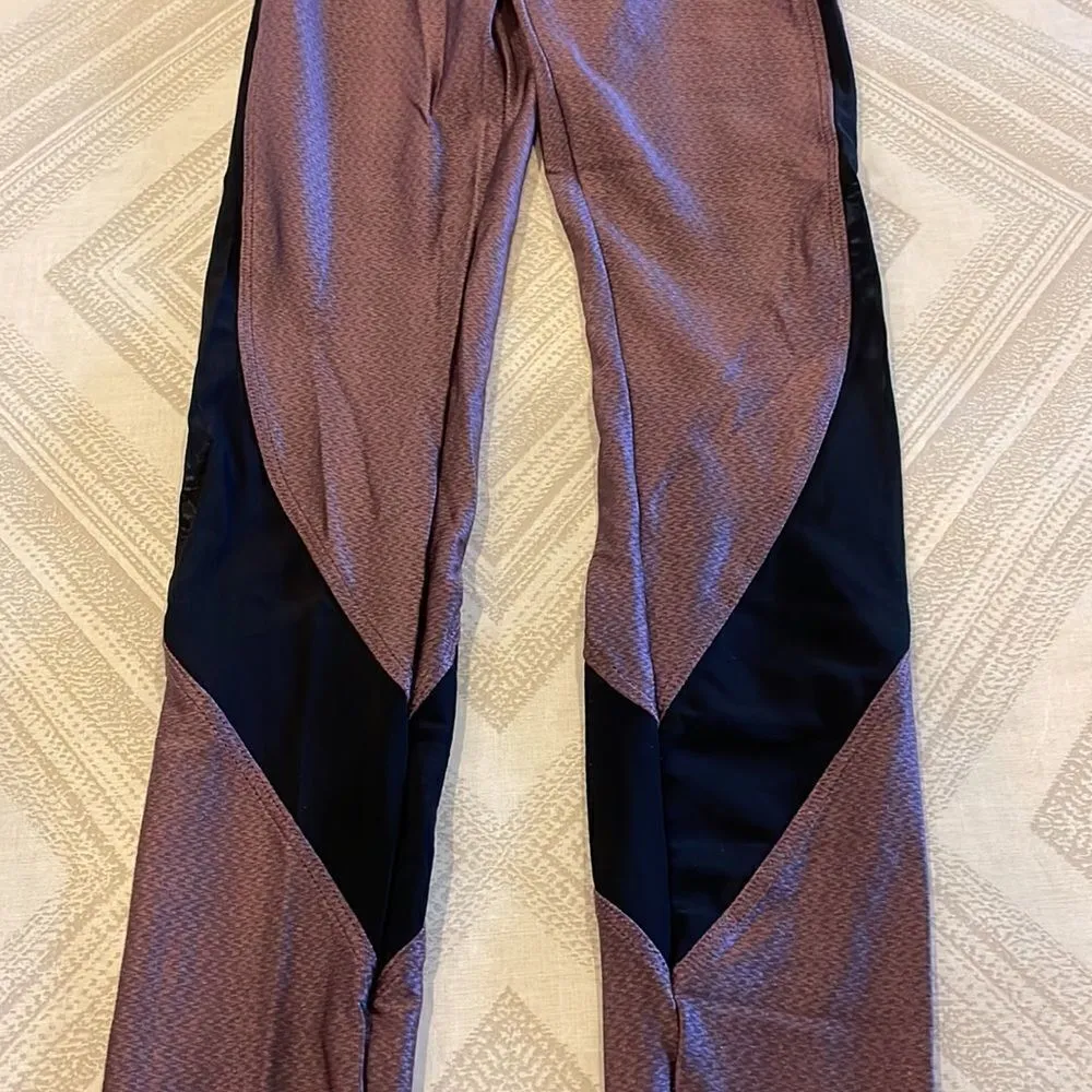 Koral Women’s Mauve/Purple with Black Mesh Leggings - Image 3