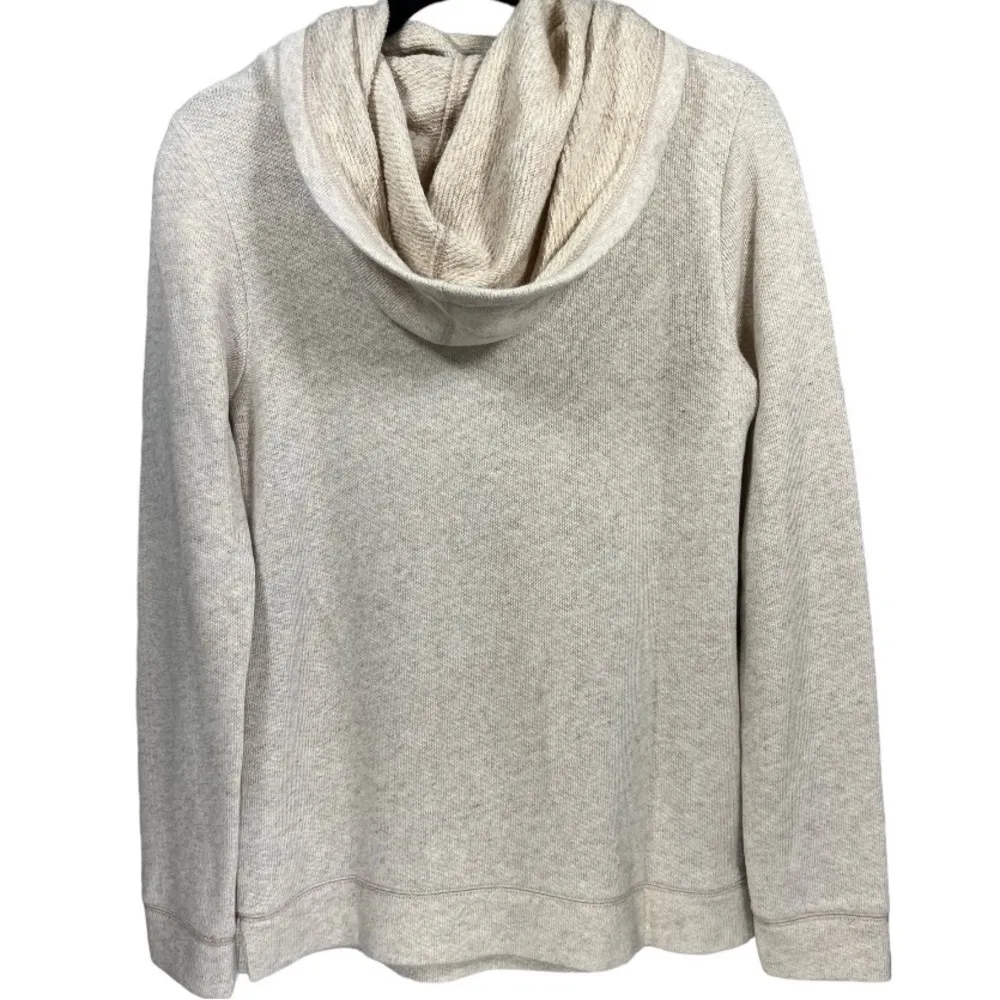 J. Crew Funnelneck‎ Sweatshirt Oatmeal Size Small Cozy Casual Activewear - Image 4