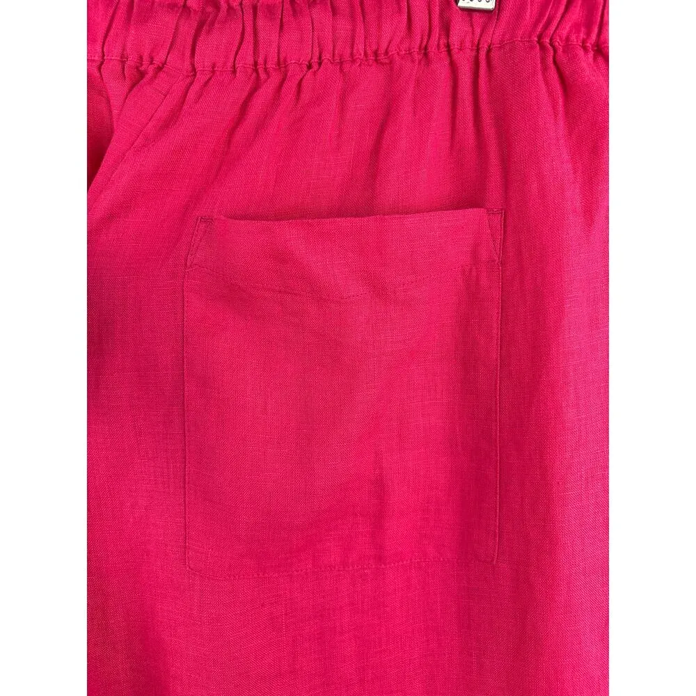 Women’s J.Crew Size Medium Hot Pink Linen Pants. - Image 6
