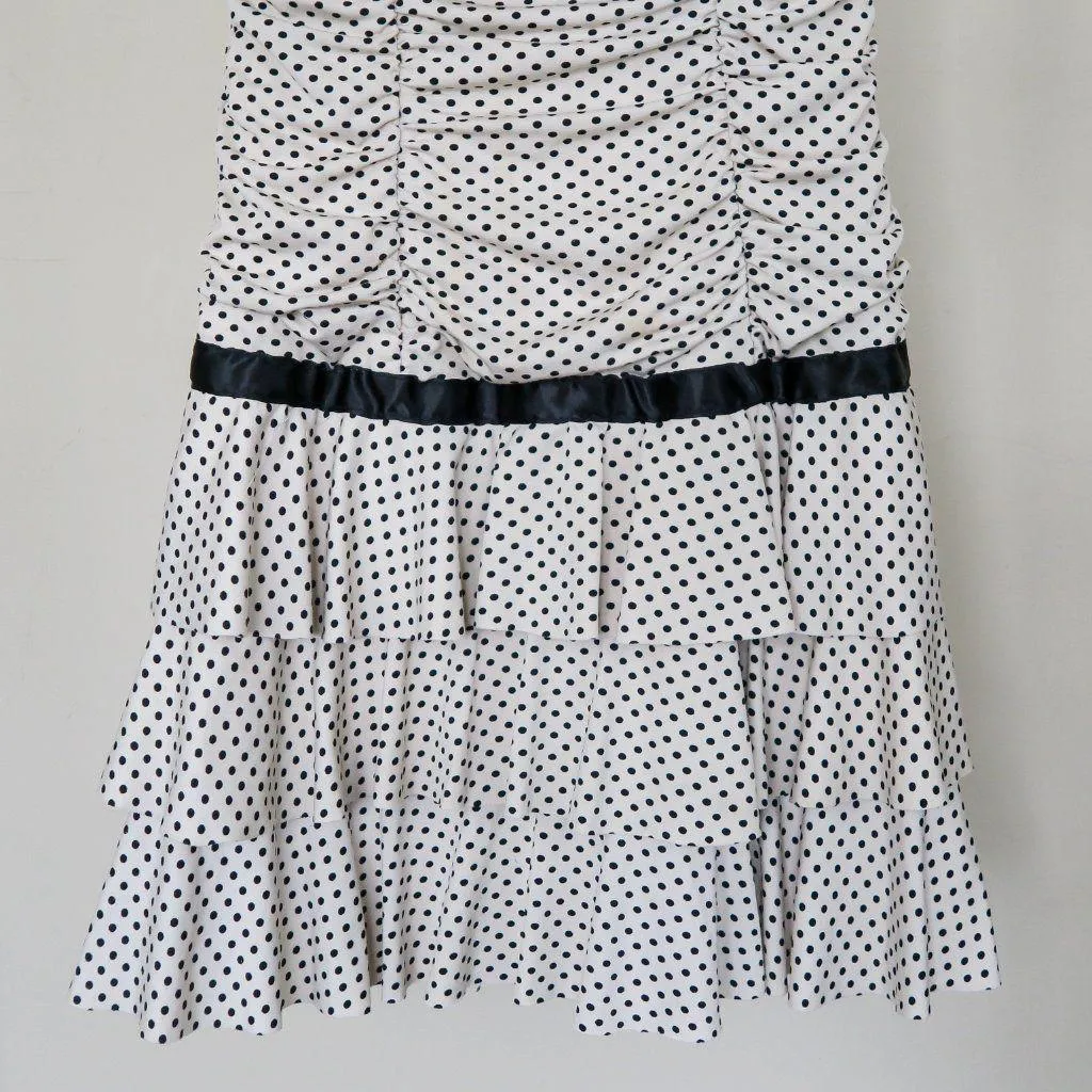 Vintage Y2K XOXO Polka Dot Ruffle Mini Dress - Image 6
