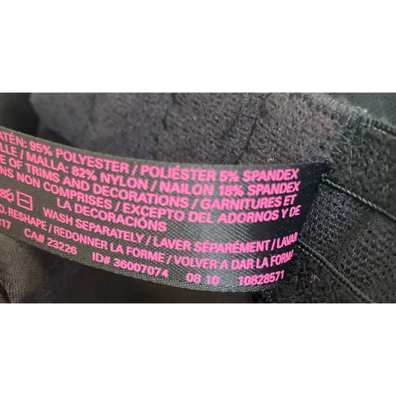 Vintage Victoria's Secret Babydoll Black and Pink 34B - Image 7