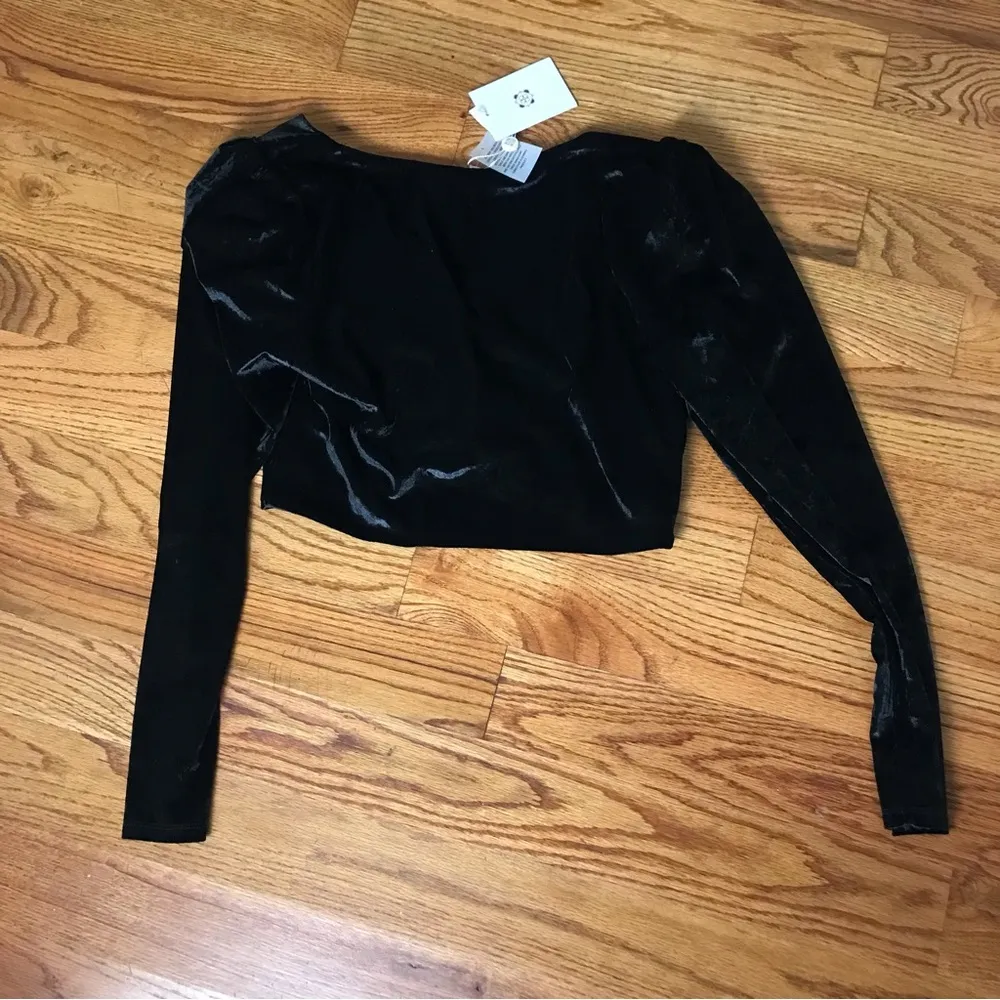 WAYF Black Crop Top NWT - Image 4