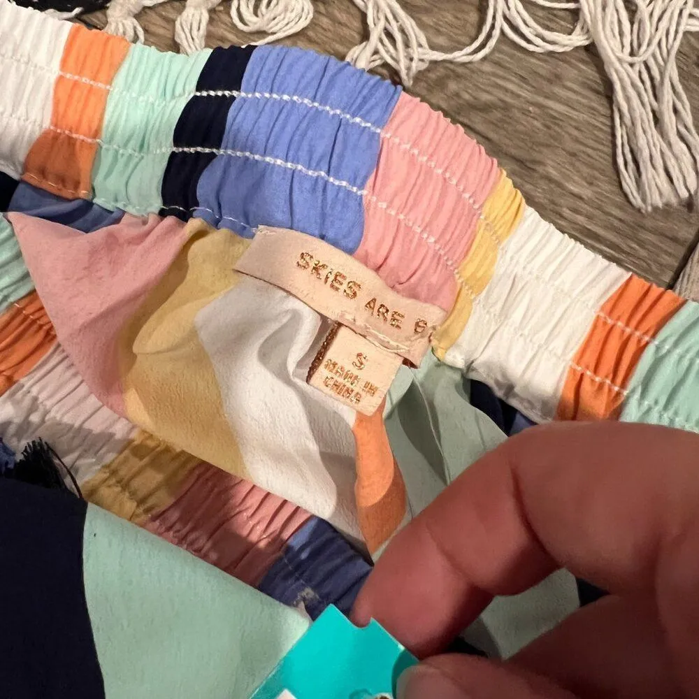 Skies Are Blue Ellis Curved Hem Midi Skirt Blue S Stitch Fix Nwt - Image 13