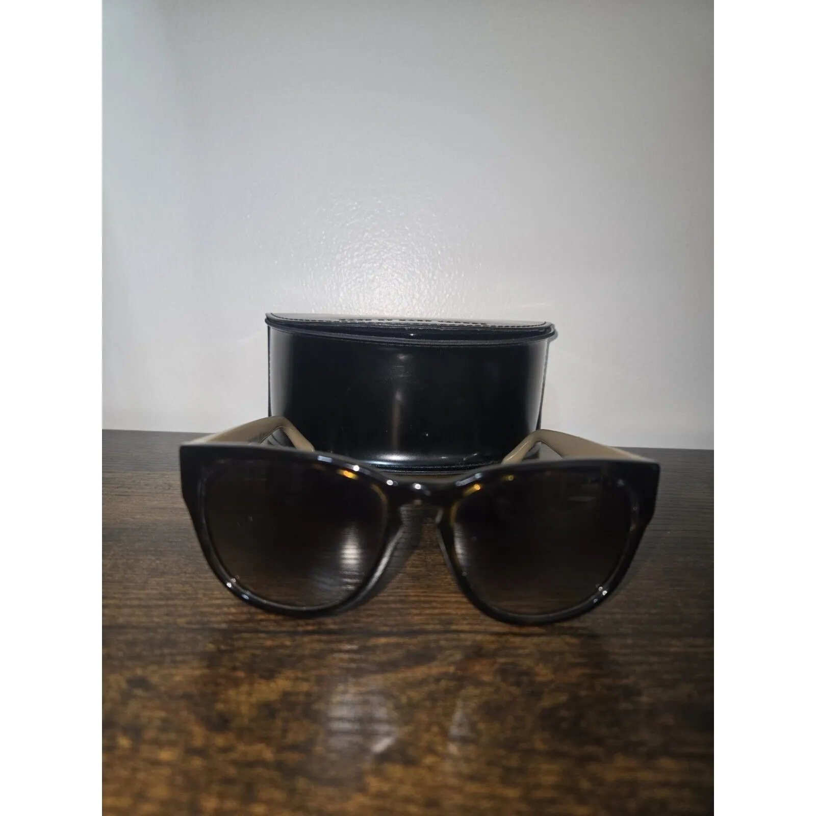 Marc by Marc Jacobs MMJ 230/S Beige & Black Striped Sunglasses + Case Black - Image 8