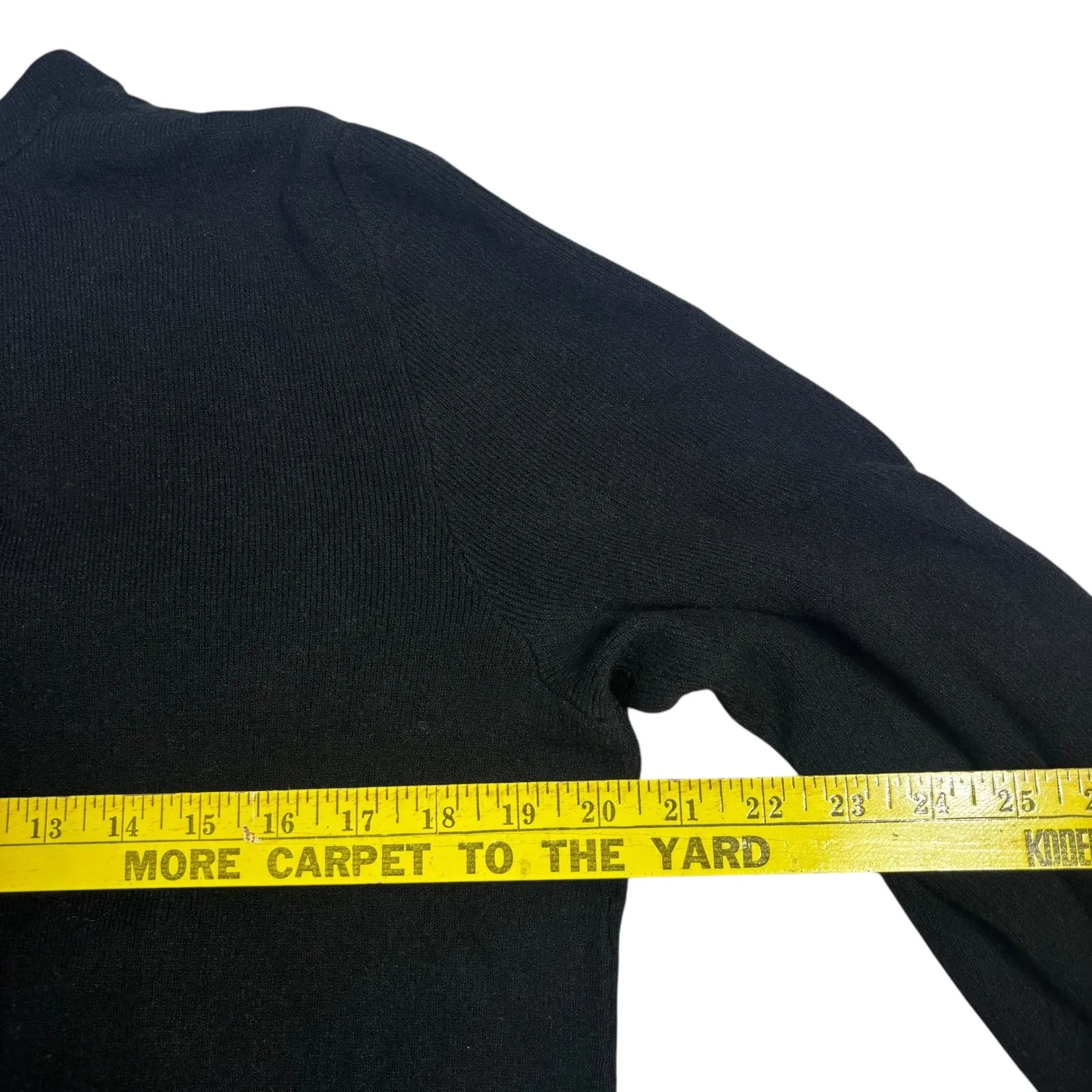 OVLA Women Black Long Sleeve Cardigan Sweater Faux Leather Panel Size M Size M - Image 5