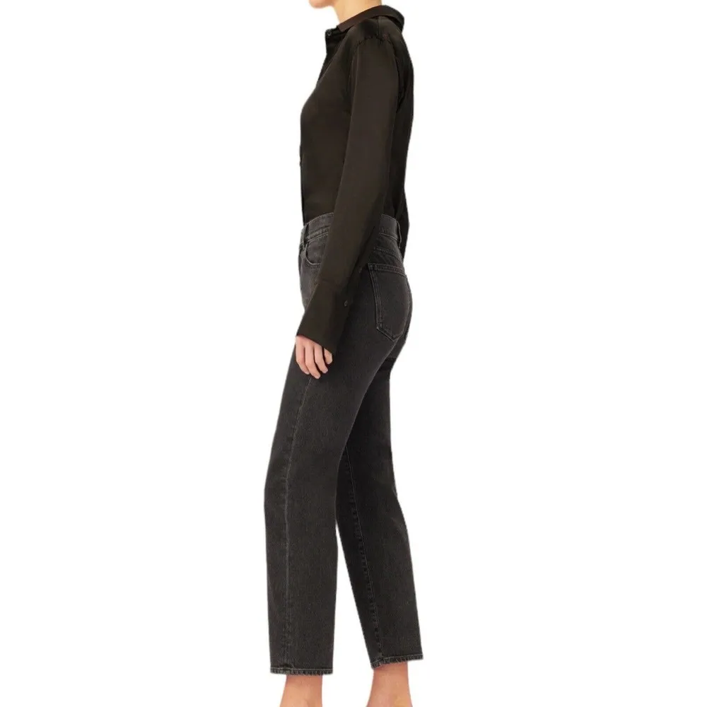 NWT DL1961 Patti Straight High Rise Vintage Ankle Jeans In Nightshade Black 18W - Image 3