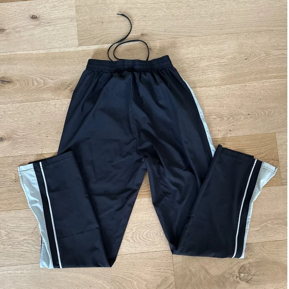 Noli - Track Pants with Side Stripes & Split Hem in Black & Gray - Image 4