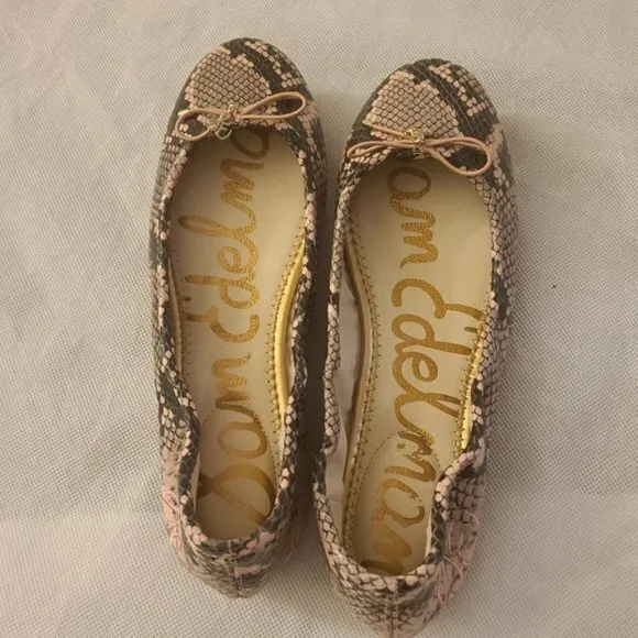 NEW Sam Edelman Felicia‎ Mesa Nude Snake Ballet - Image 2