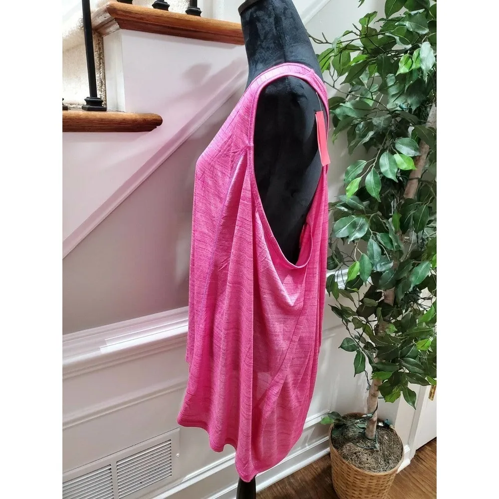 Livi Women Solid Pink 100% Polyester Round Neck Sleeveless Casual Top Size 26/28 - Image 6