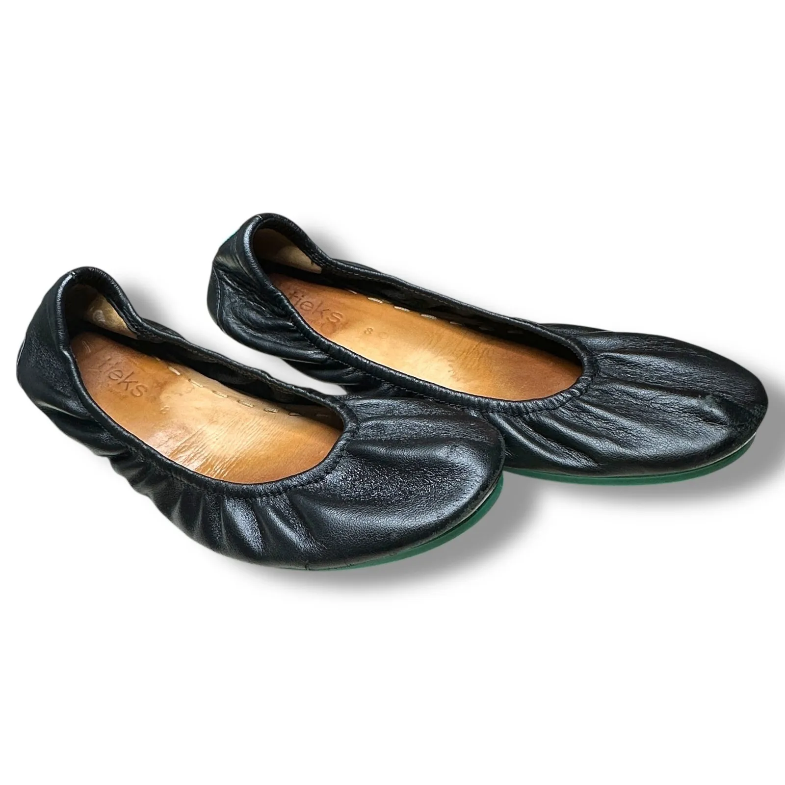 Tieks by Gavrieli Black Leather Ballet‎ Flats Shoes Womens Size 8 Balletcore - Image 3