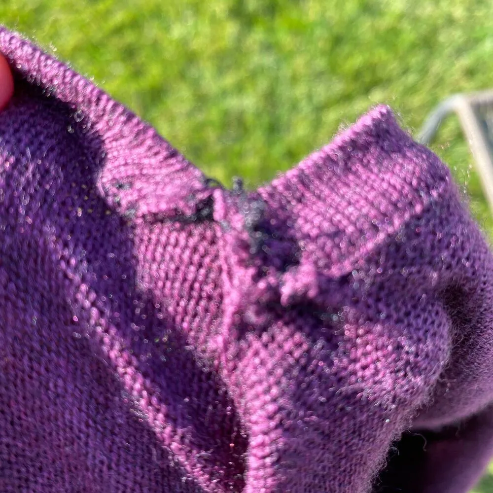 Max Studio 100% Merino Sweater Tunic Style Rounded Side Split Hem Size XS - Image 6