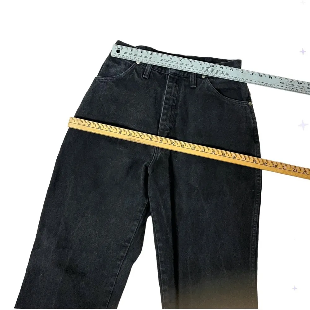 WRANGLER Bareback Black Jeans 12NBPWK Classic Fit Tapered Leg Size 9/10 VINTAGE - Image 8