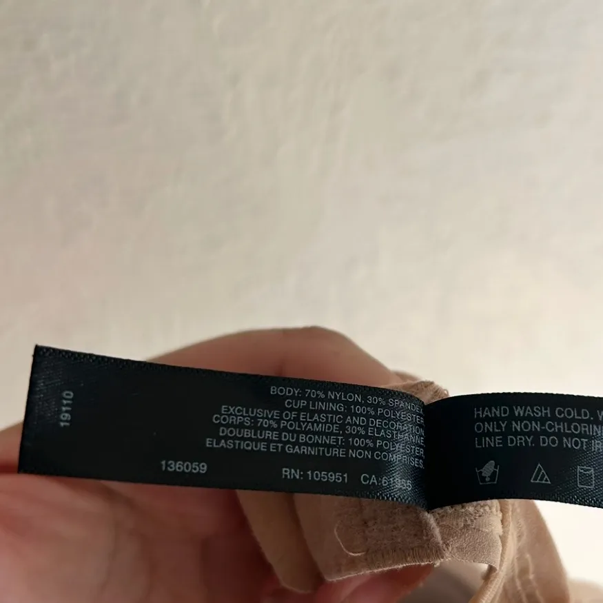 Natori Sheer Jacquard Full Fit Underwire T-Shirt Bra Sz 32D Cafe - Image 6