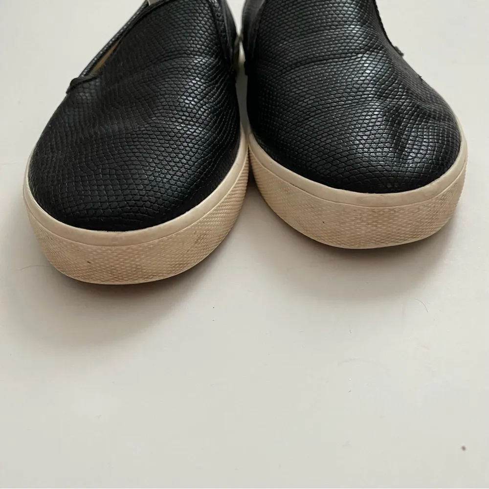 H&M Black Snakeskin Faux Leather Slip On Sneakers Flat 8 8.5 39 - Image 4