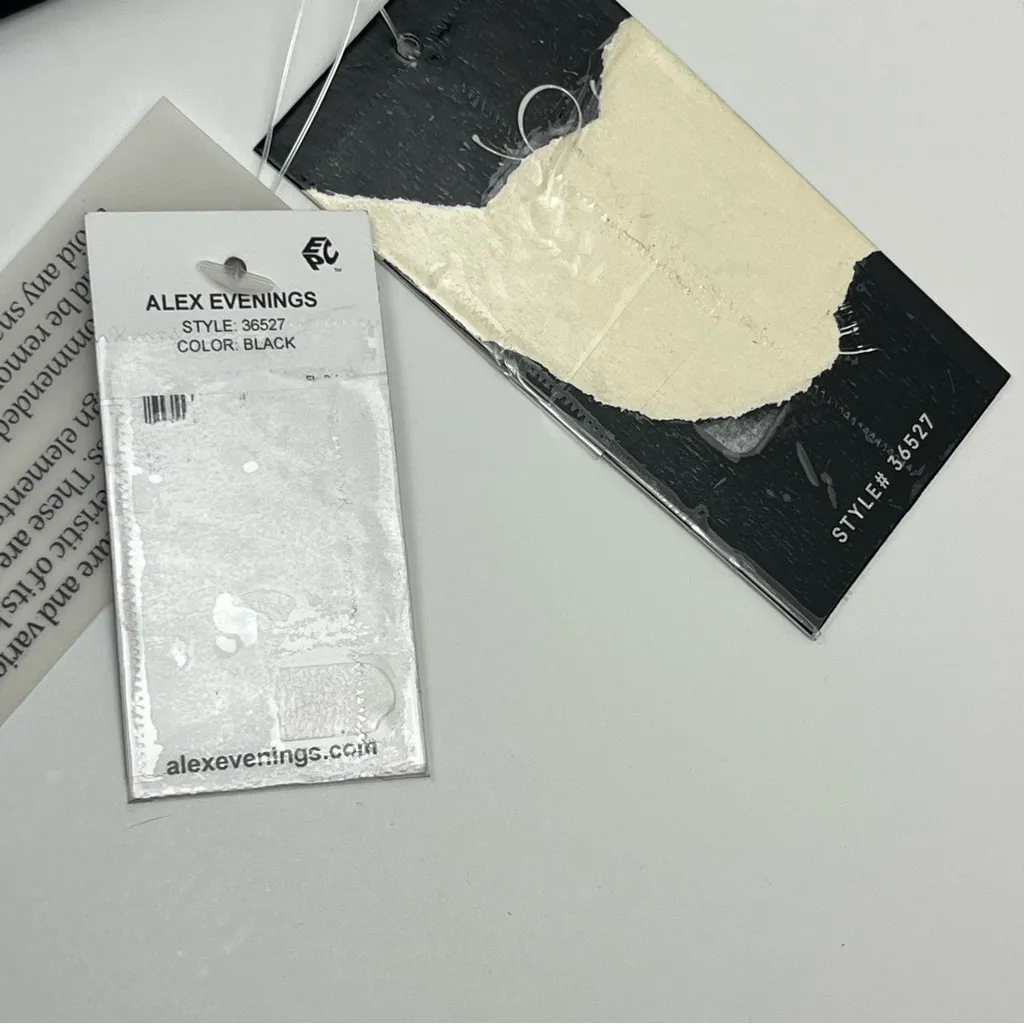 Alex Evenings Long Straight Chiffon Skirt 36527 Womens Size‎ Medium Black NEW - Image 4