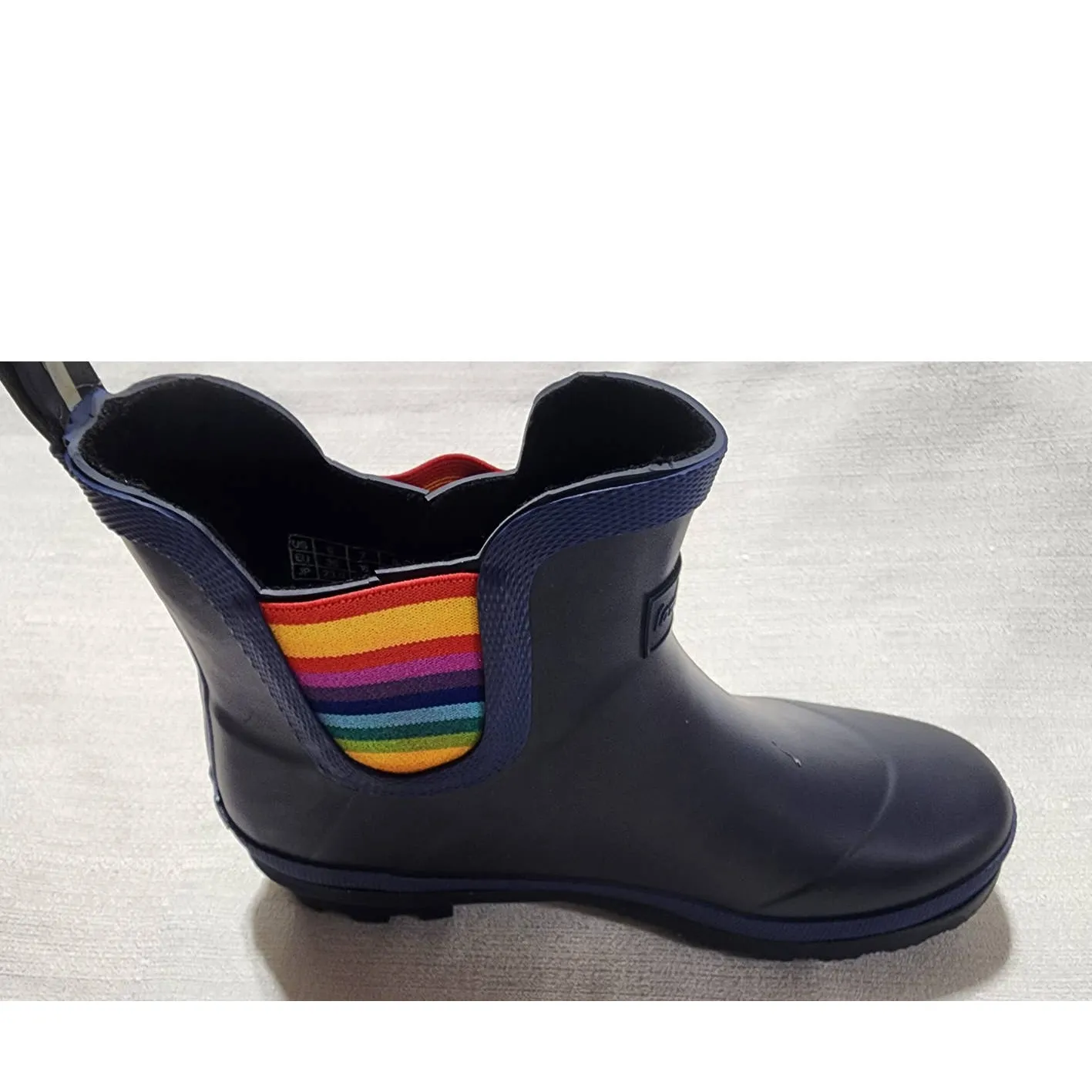 landchief rainbow rain boots woman size 6 Black - Image 3