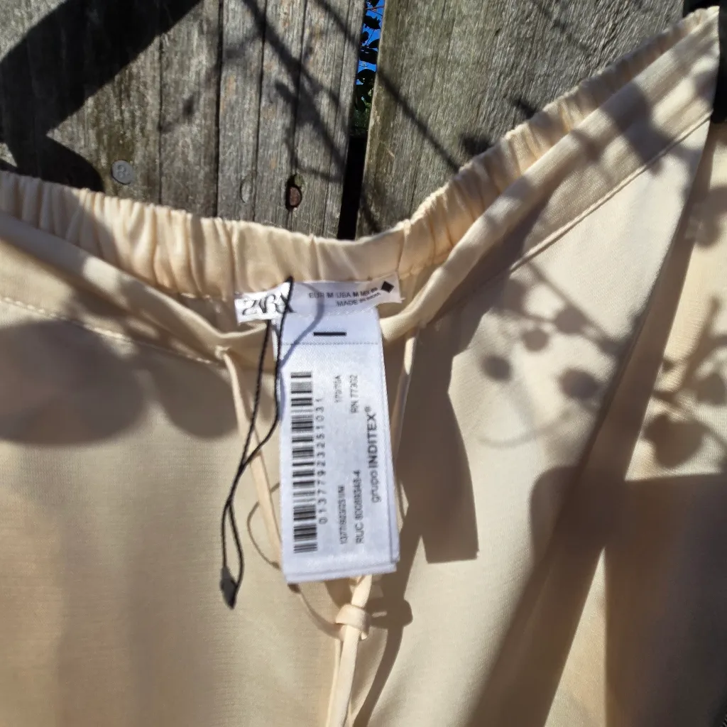 Zara Satin With Lace Side Panel M IVORY - Image 2