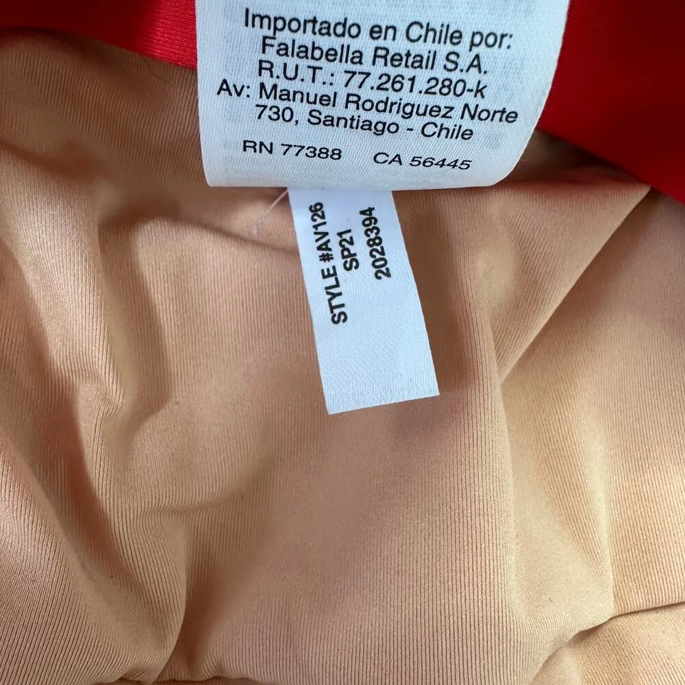 J.Crew red V-neck halter swim dress #AV126 - Image 6