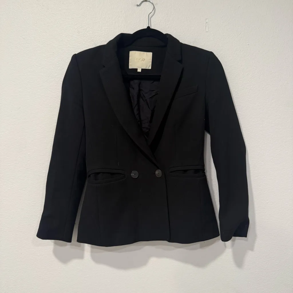 Maje Black Valmy Double Breasted Blazer 36/S - Image 2