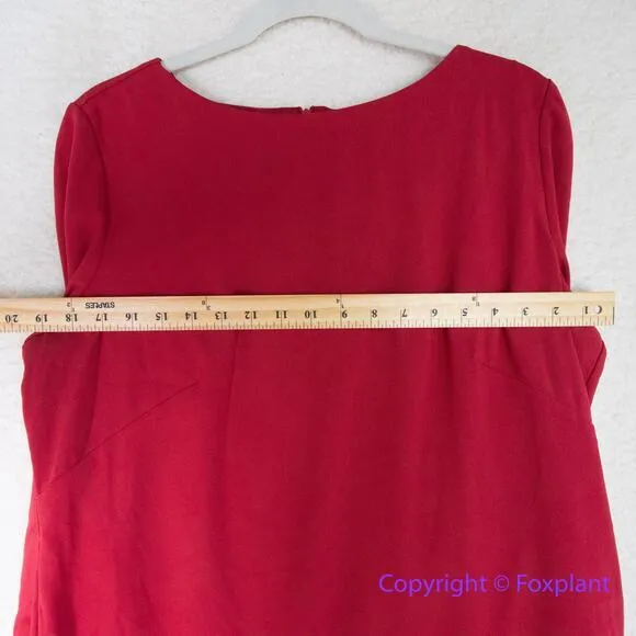 New! Chico's red flare bell sleeve sheath‎ dress, size L, Chico's size 2 - Image 7