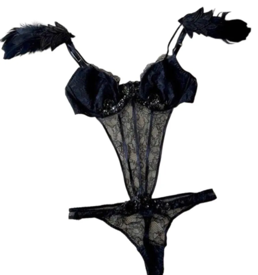 Victoria’s Secret Sexy Little Things Fantasies Dark Angel Costume - Image 2