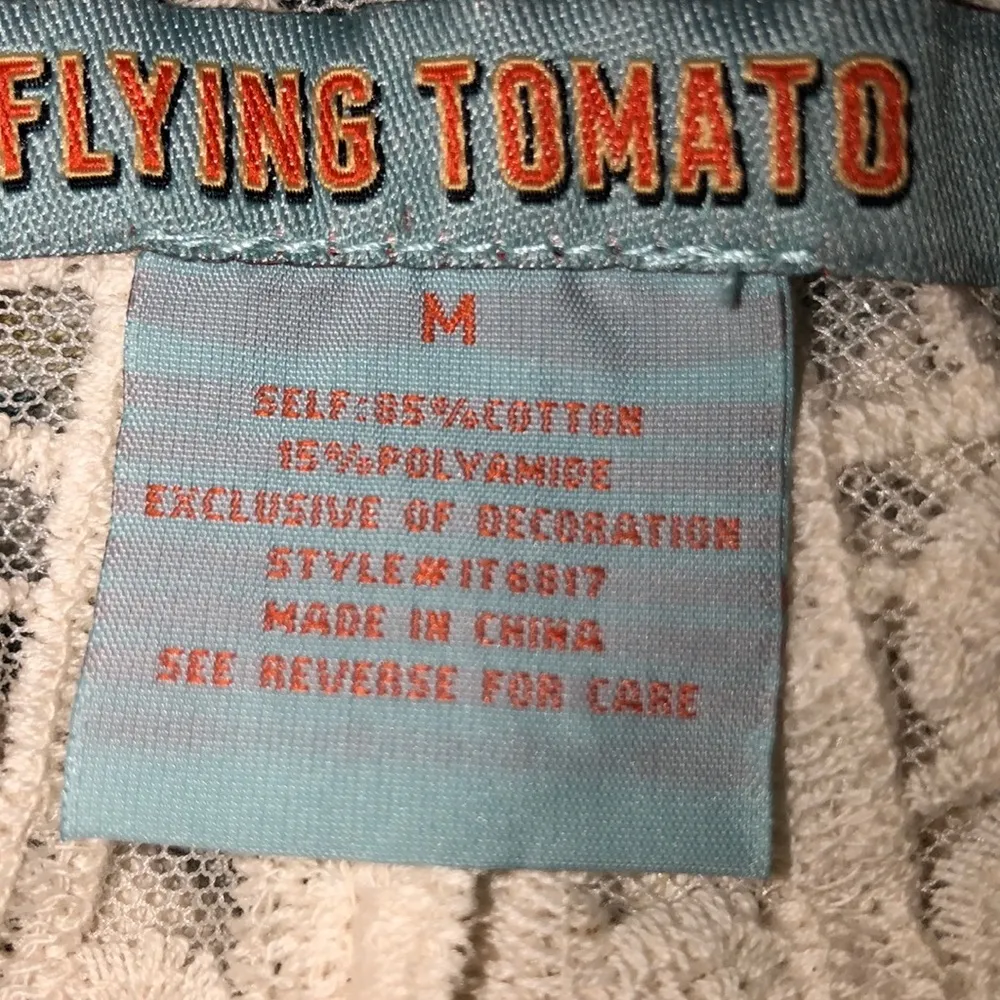 FLYING Tomato medium cream lace summer blouse - Image 6