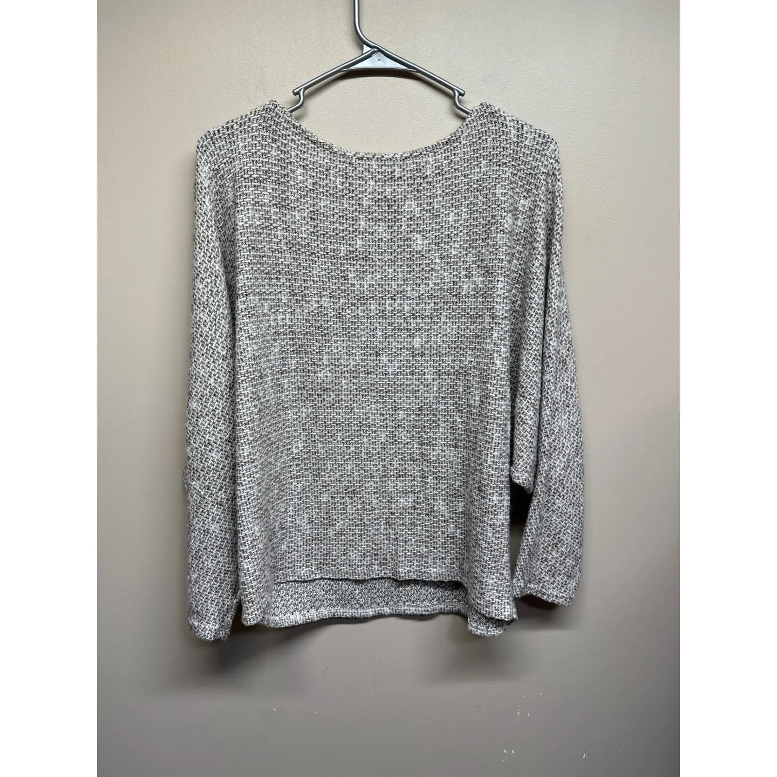 Sadie Sage Knit Sweater Women M Long Sleeve Textured Pullover Relaxed Fit Gray Size M - Image 2