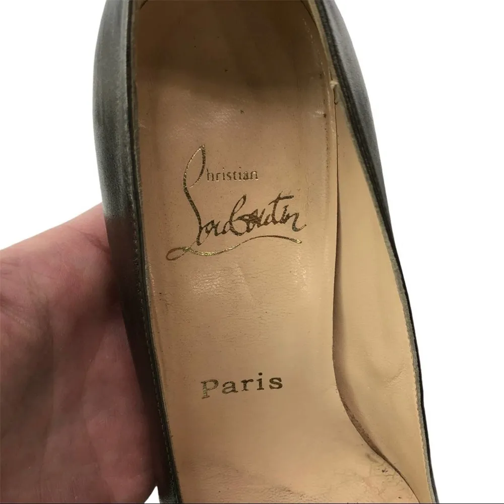 Christian Louboutin Metallic Stiletto Heels Pumps Size 6.5 - Image 13