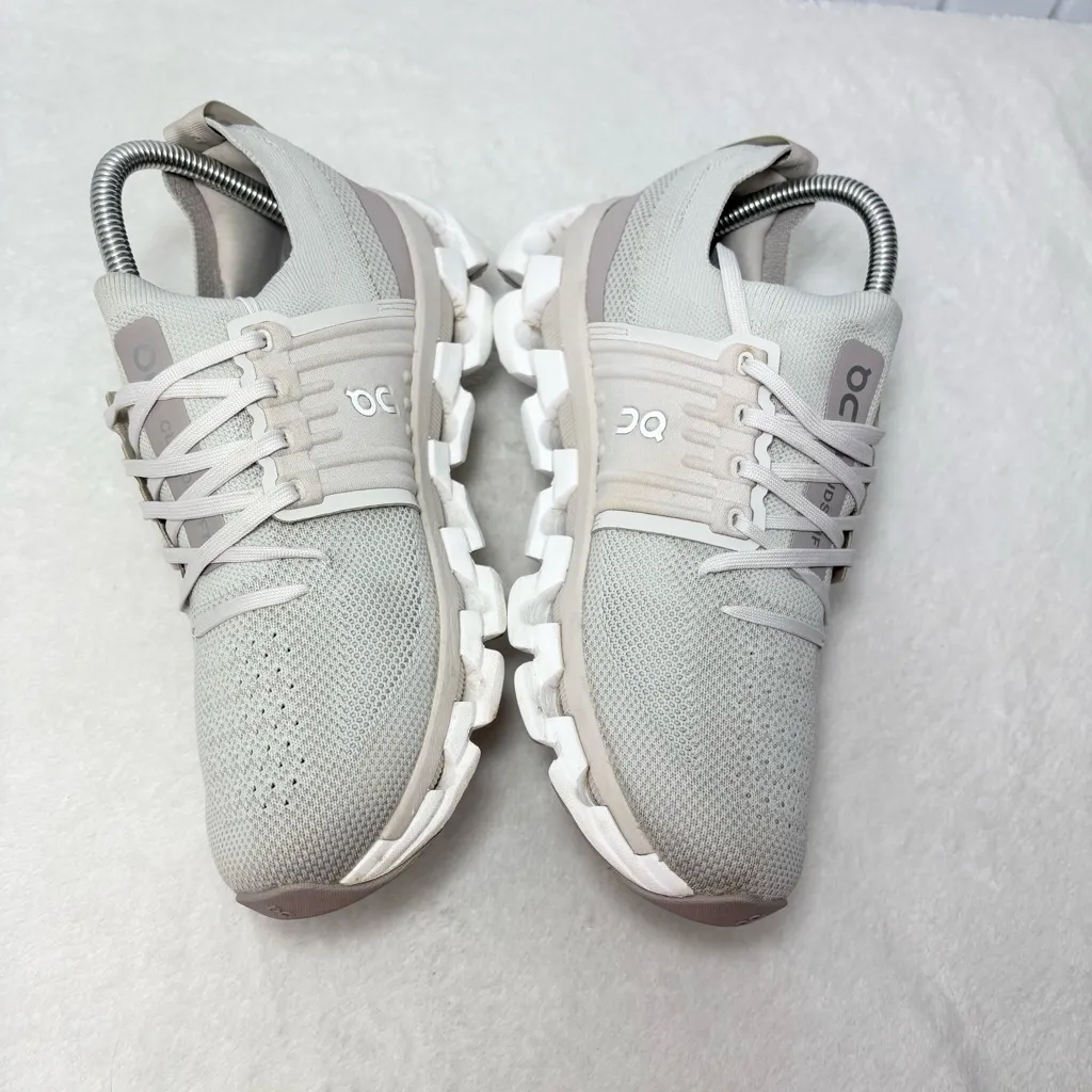 ON CLOUDSWIFT 3 RUNNING SHOES WOMEN'S SIZE 8 PEARL FOG 3WD10451020 Gray - Image 4