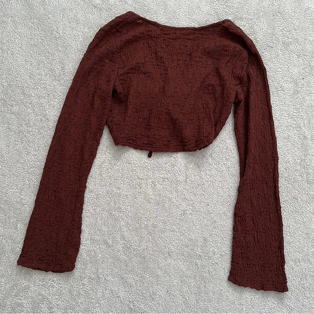 Glassons | Brown Crinkle Top - Image 2