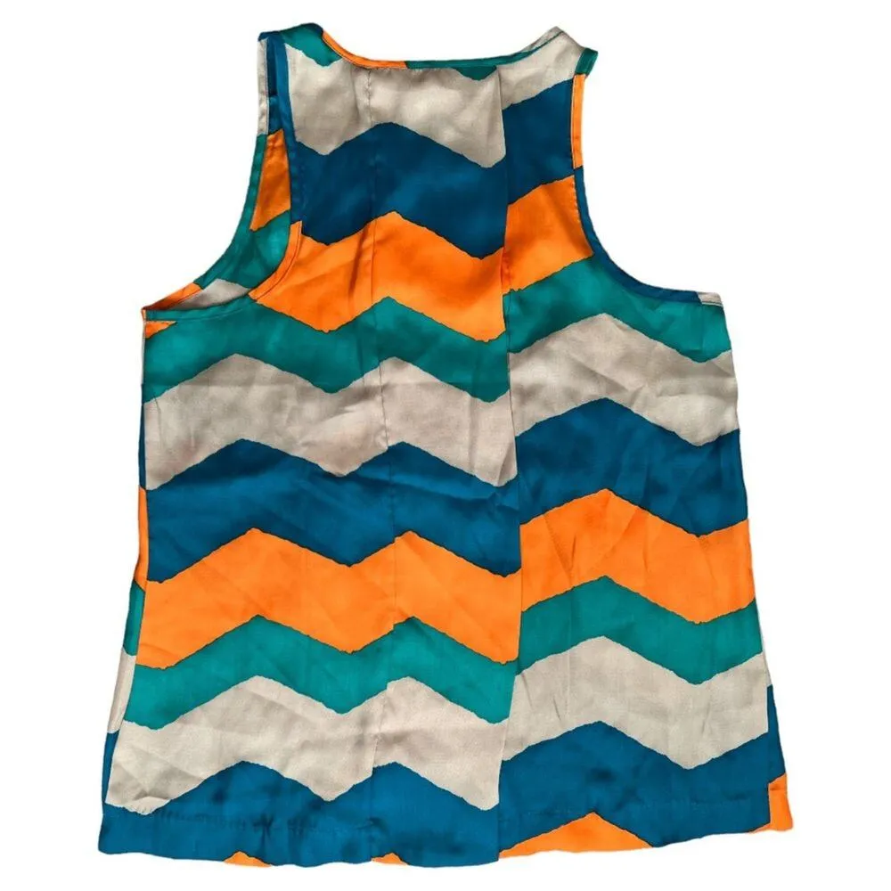 JACK Multicolor Printed Stripes Tank Top, Medium - Image 3