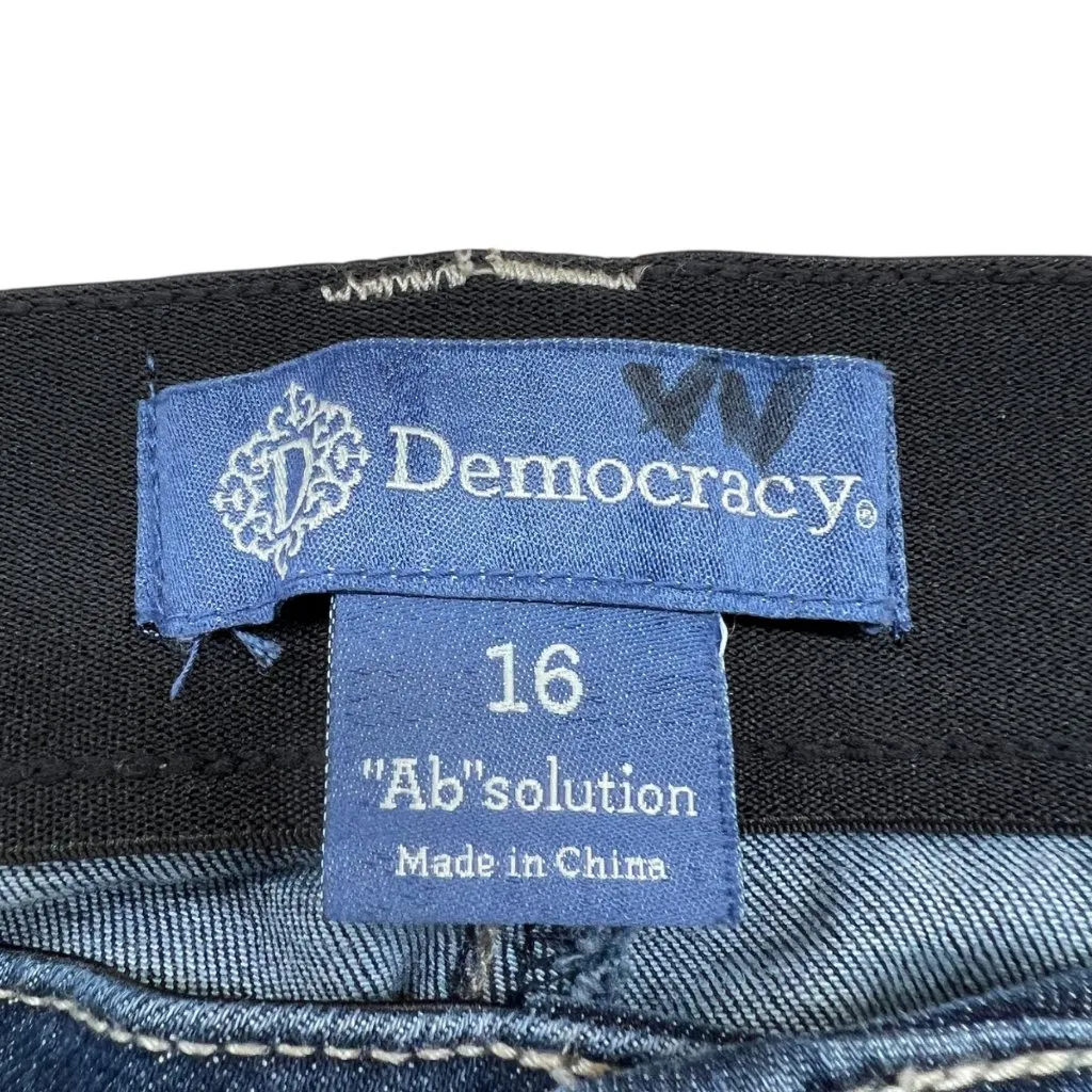 Democracy Absolution Skinny Stretch Denim Jeans Size 16 Dark Wash - Image 6