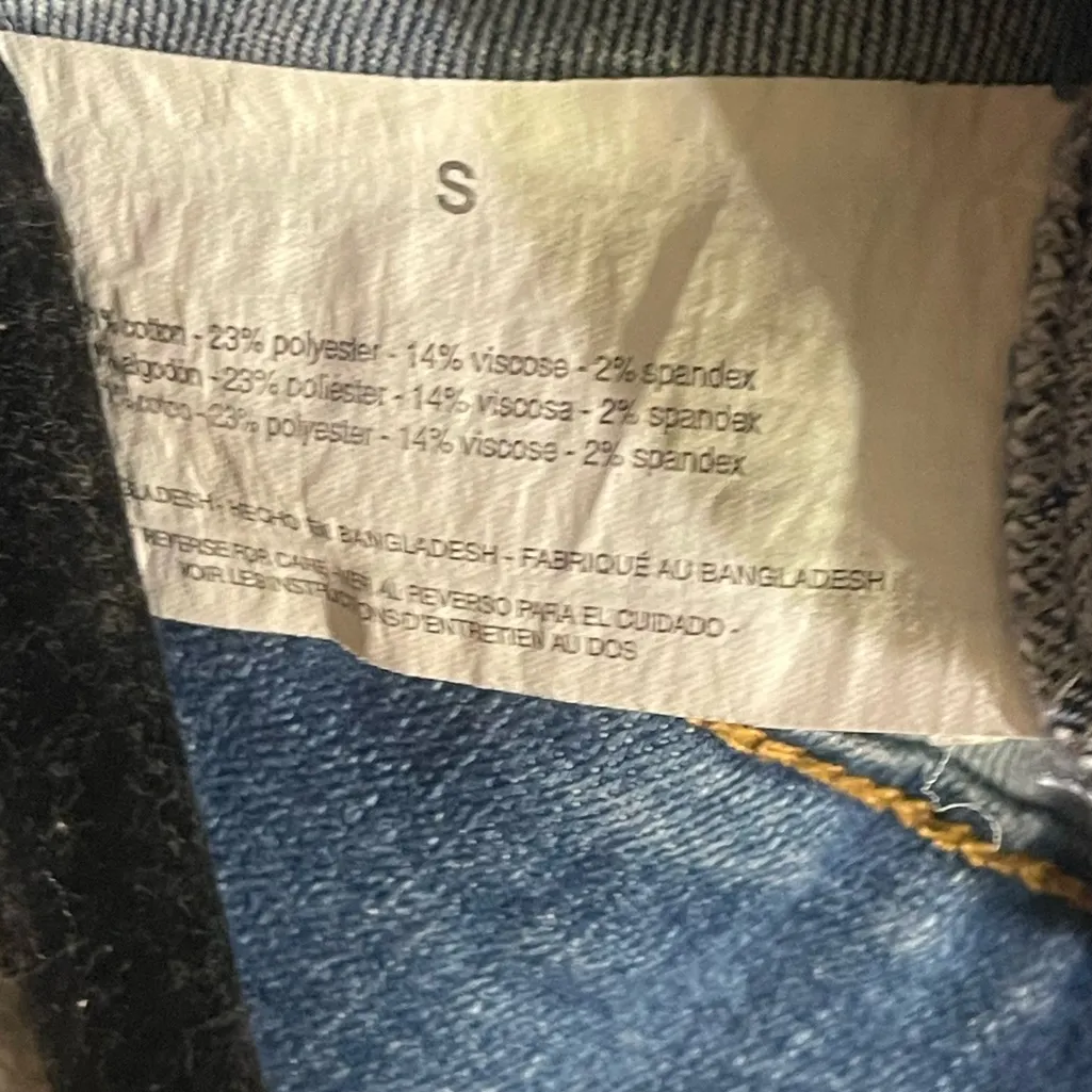 Social Standard by Sanctuary button up stretch jean jacket woman’s small Blue - Image 5