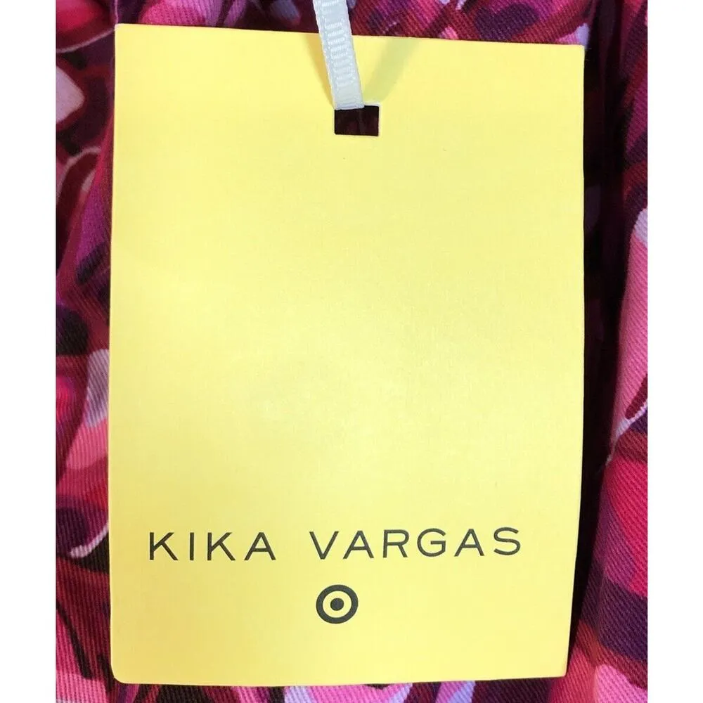 Kika Vargas x Target Skirt Womens Plus 28W/30W Pink Mum Floral Scalloped Hem Size XL - Image 5