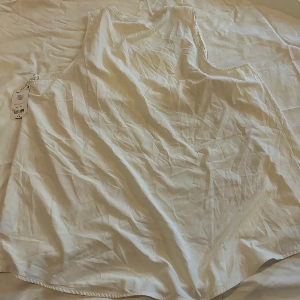 Woman Gym Walking Ivory Sport Top Shirt 1xl Breathable Size 1X - Image 3