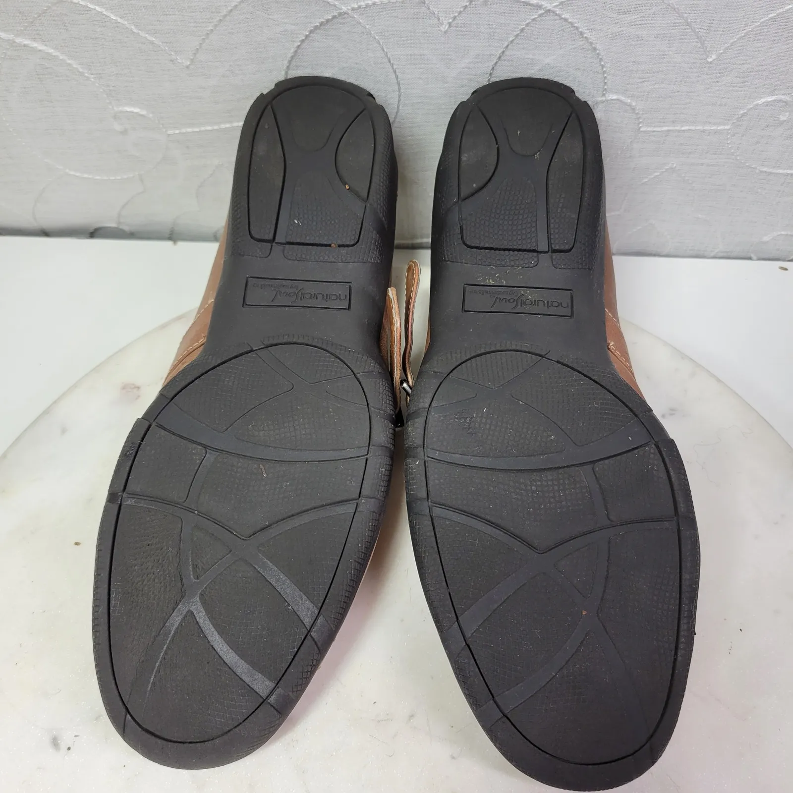 Natural Soul Naturalizer Leather Mary Jane Flats Womens 8 Brown Buckle Strap - Image 14