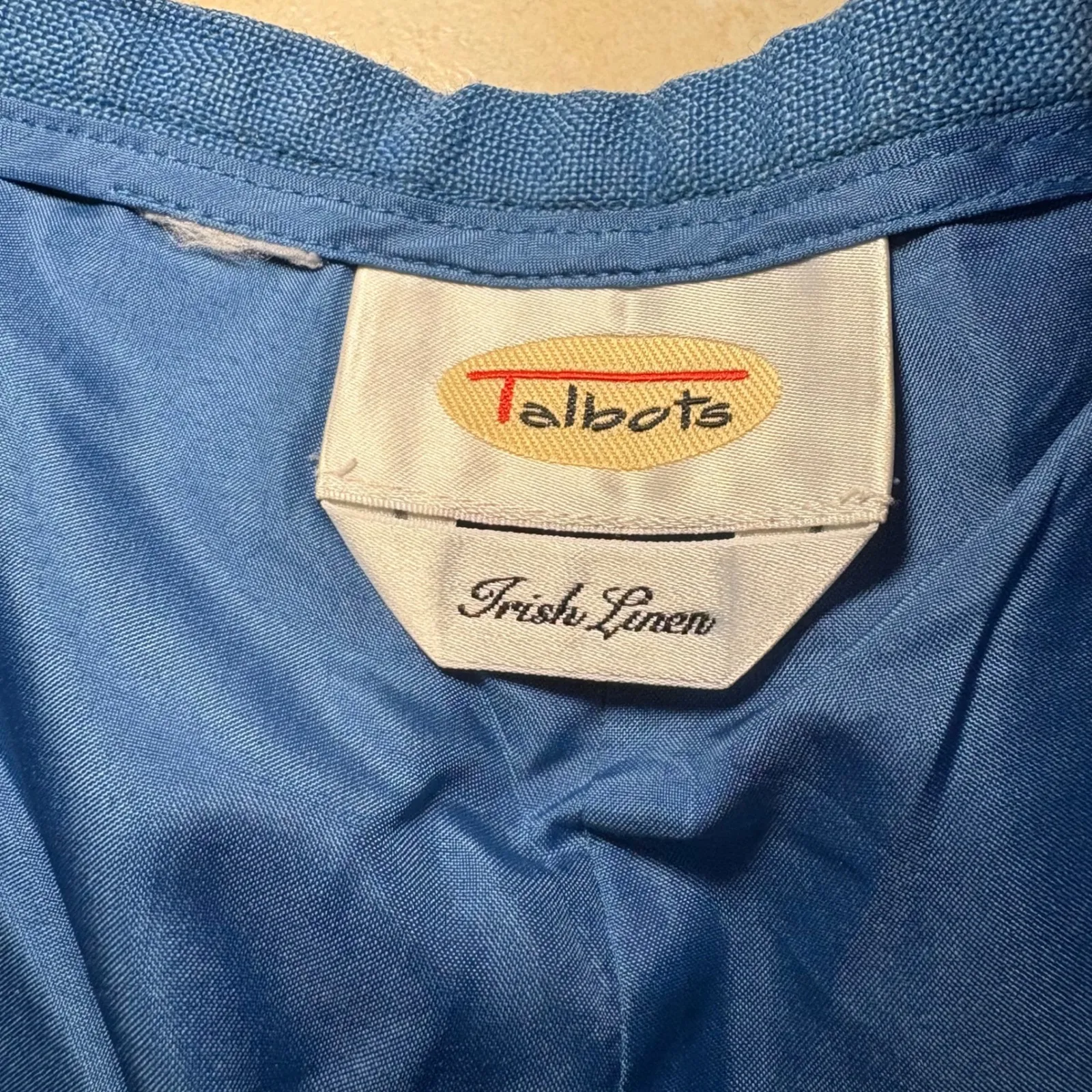 VTG Talbots Irish Linen Pant Size 14 Tropical Embroidered Palm Trees Cropped - Image 5