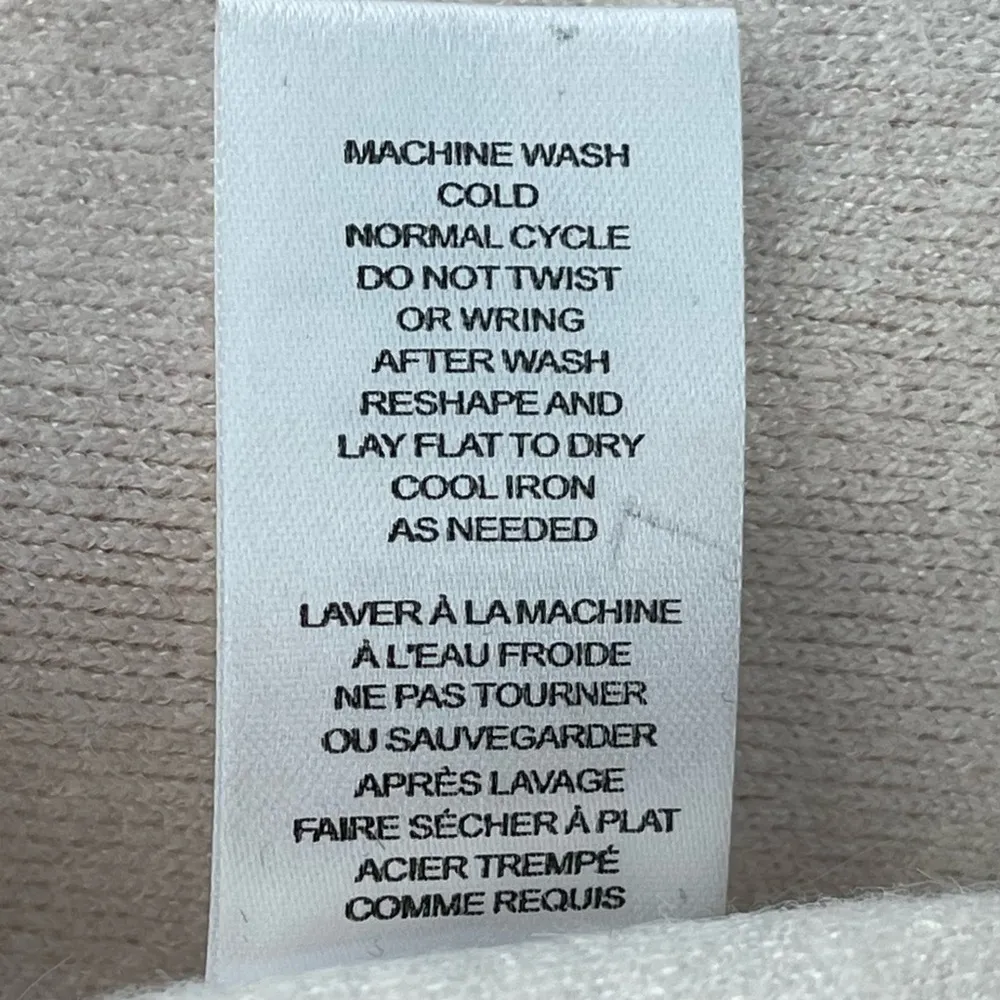 TAHARI Blush Heather Open Front Cardigan Long Cuff Sleeves Thick Knit Size L - Image 11