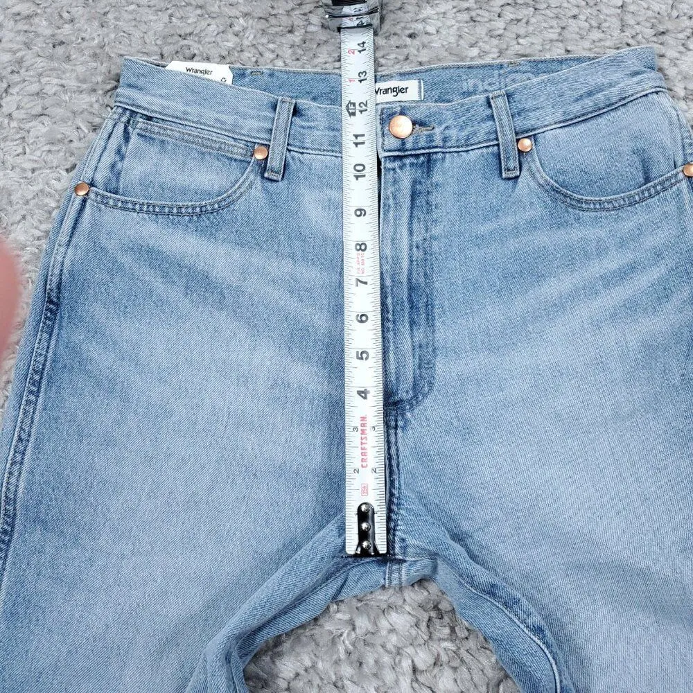 Wrangler Wrock 672 High Rise Kick Flare Jeans Light Wash Blue Cowgirl Size 30x28 - Image 12