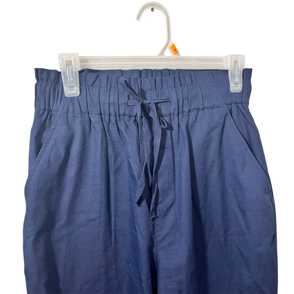 LOFT outlet high rise straight cotton pull on pants with paper bag waist size XS - Image 2