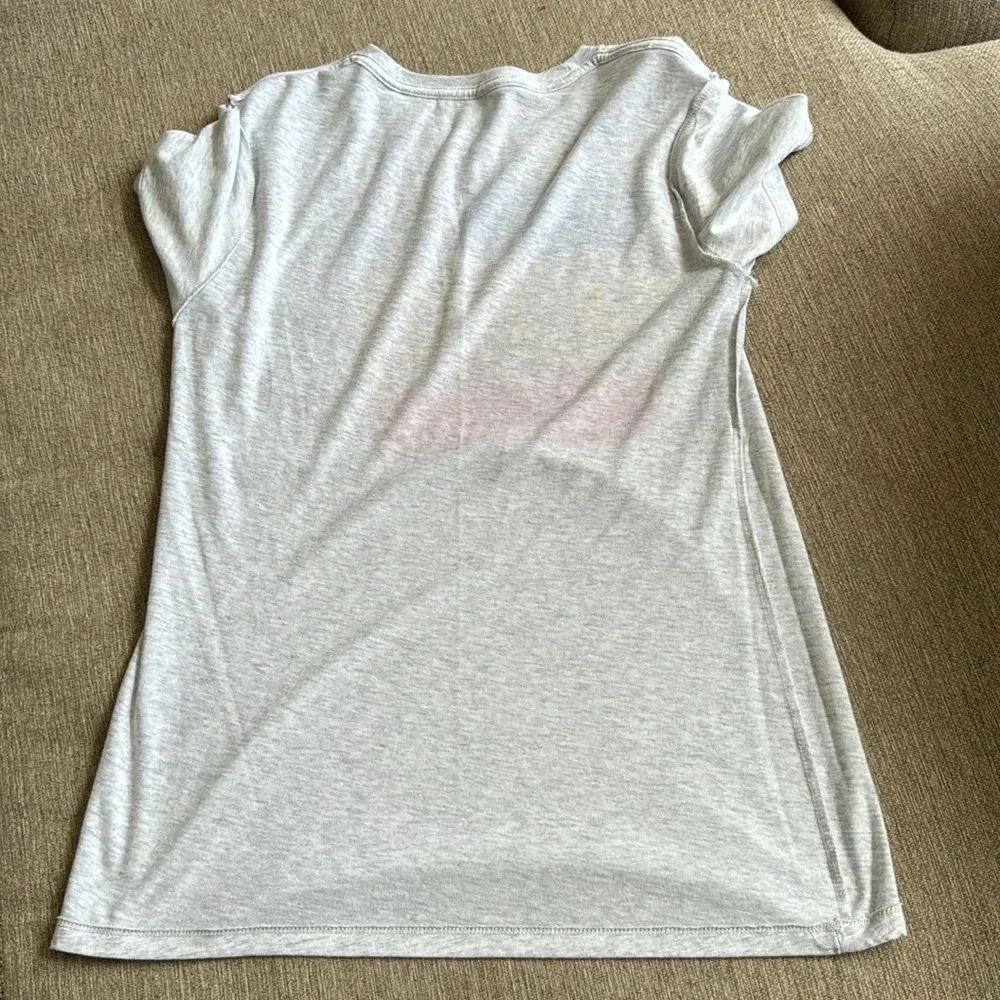 The Police Stripe Logo Crew Neck Short Sleeve heather grey Women's T - Image 7