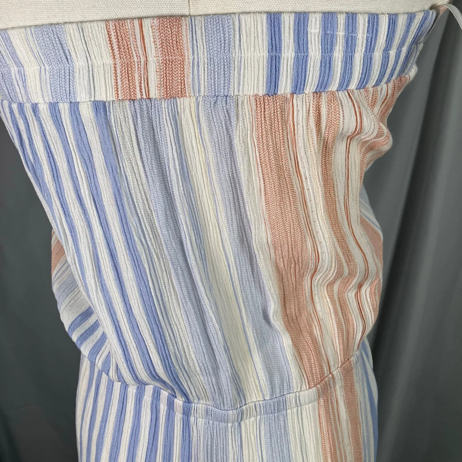 Cotton Candy LA Strapless Striped‎ Dress Womens Medium Beachy Coastal Rayon - Image 12