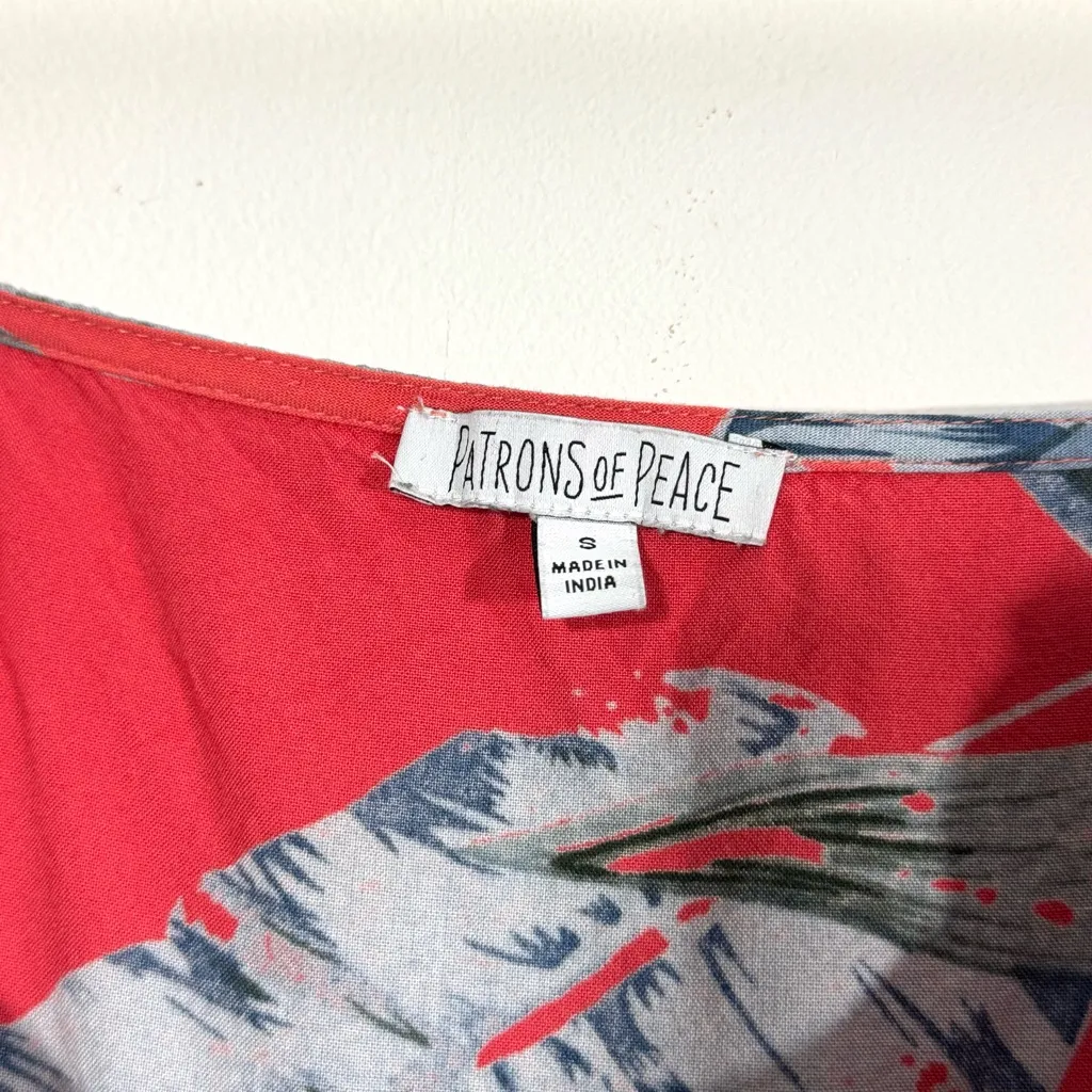 Patrons of Peace Tropical Print Ruffled Tank - Image 7