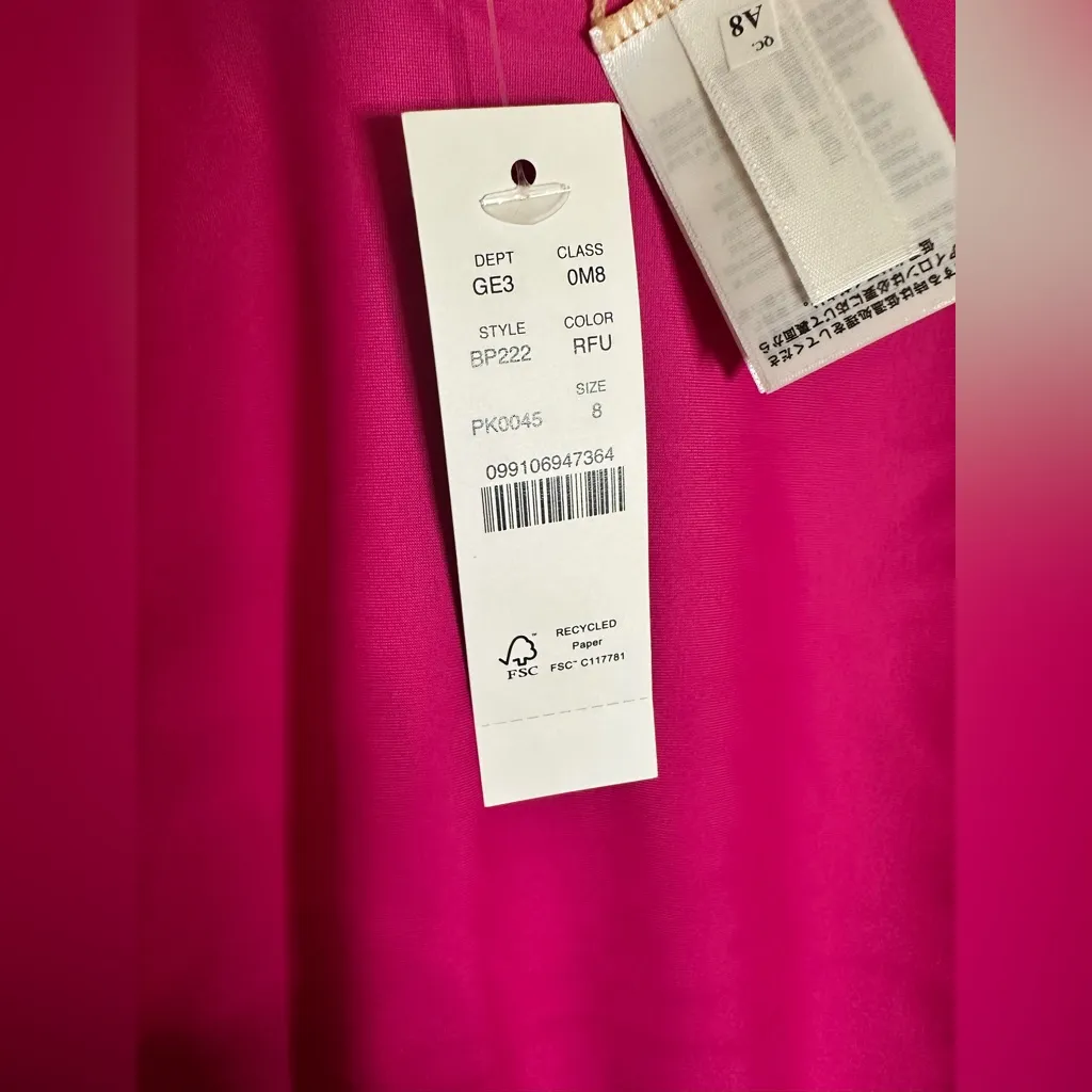 J‎ Crew Swimsuit Women’s Size 8 Ruched Ruffle One-Piece Pink Fuchsia V Neck New - Image 9